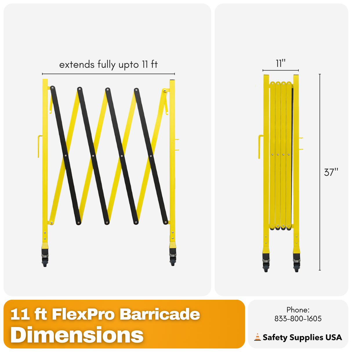FlexPro Expanding Barricade 11 Ft