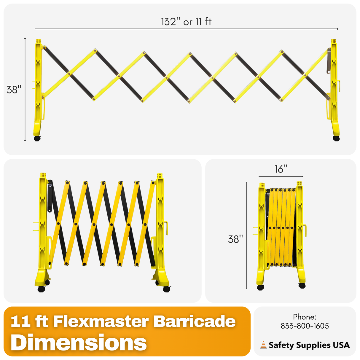 FlexMaster Expanding Barricade 11 Ft