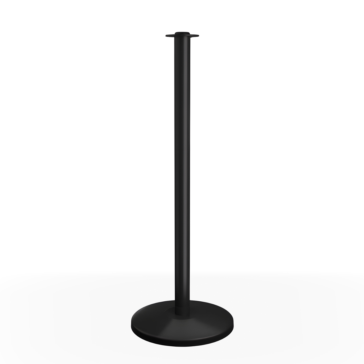 Flat Top Rope Barrier Stanchion Post with Flat or Dome Base
