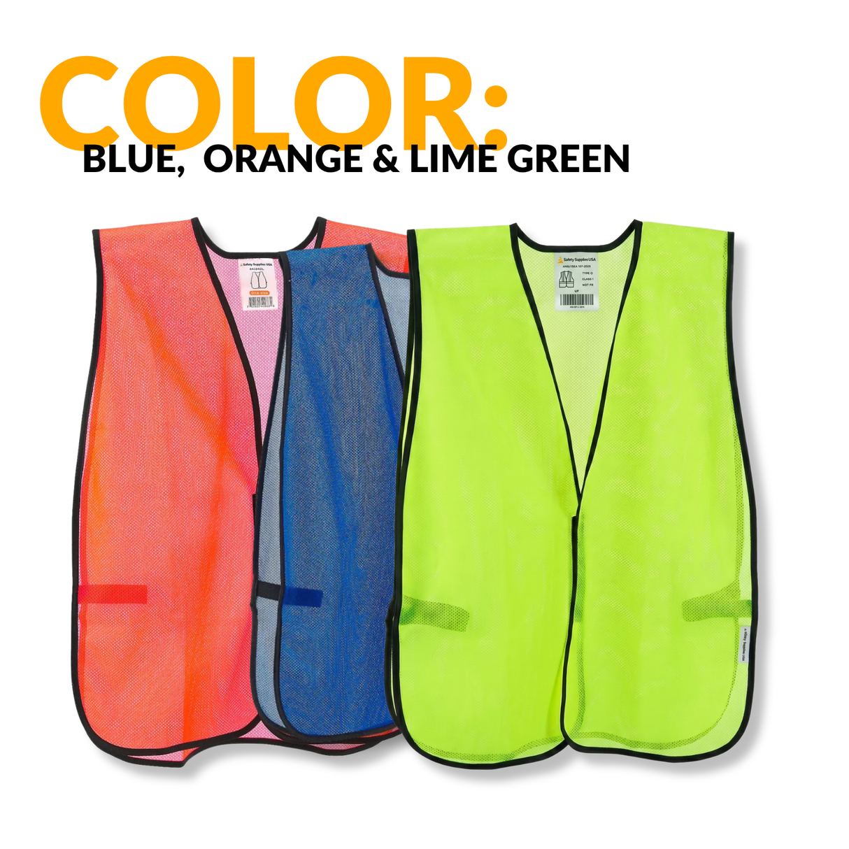 Hi-Vis Safety Vest, Mesh