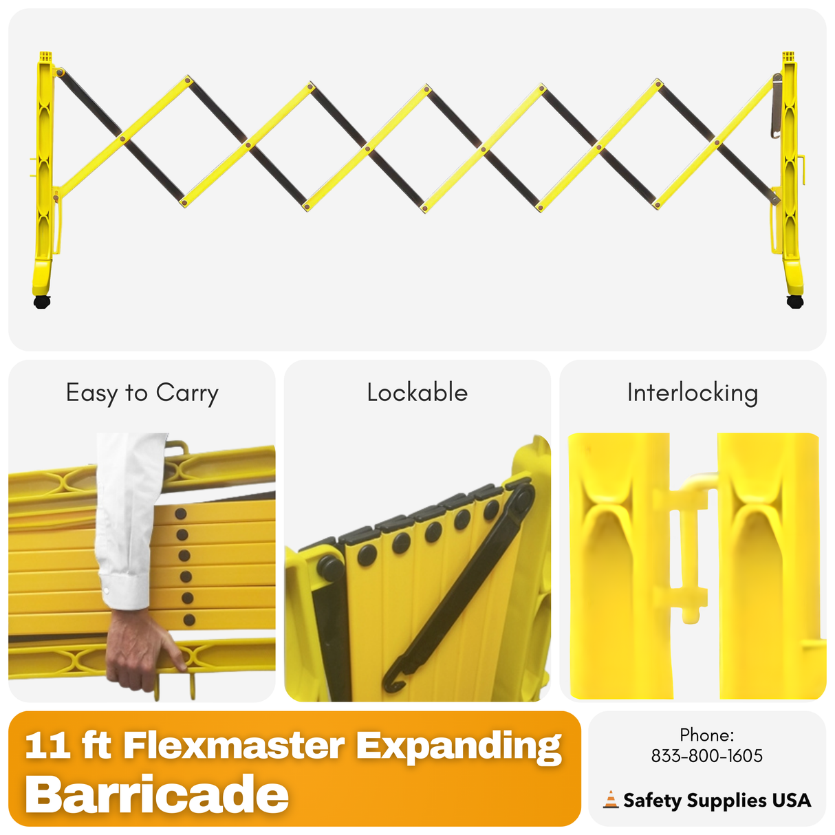 FlexMaster Expanding Barricade 11 Ft