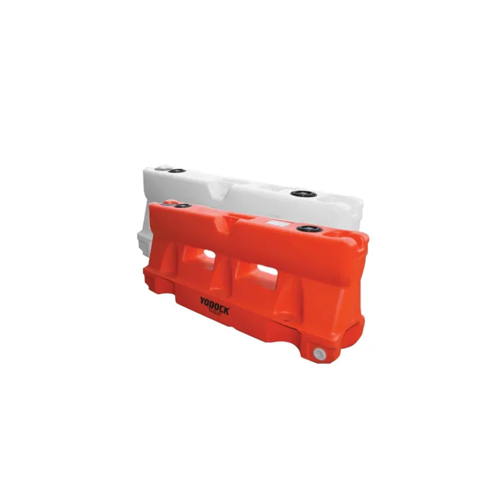 6 Ft Water-Filled Barrier with Optional Fence Panel – Durable Plastic Traffic & Pedestrian Channelizer