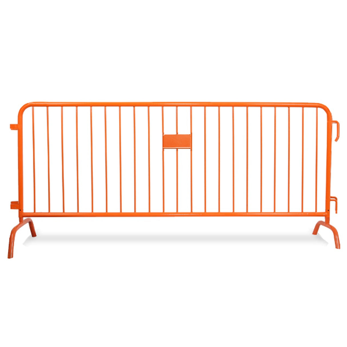 8.5 Foot Heavy Duty Steel Crowd Control Barricade - Orange