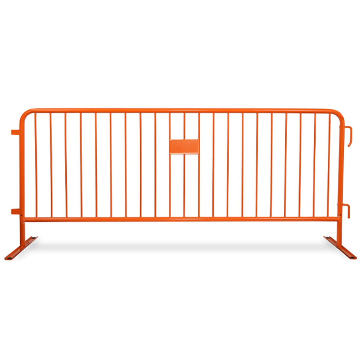8.5 Foot Heavy Duty Steel Crowd Control Barricade - Orange