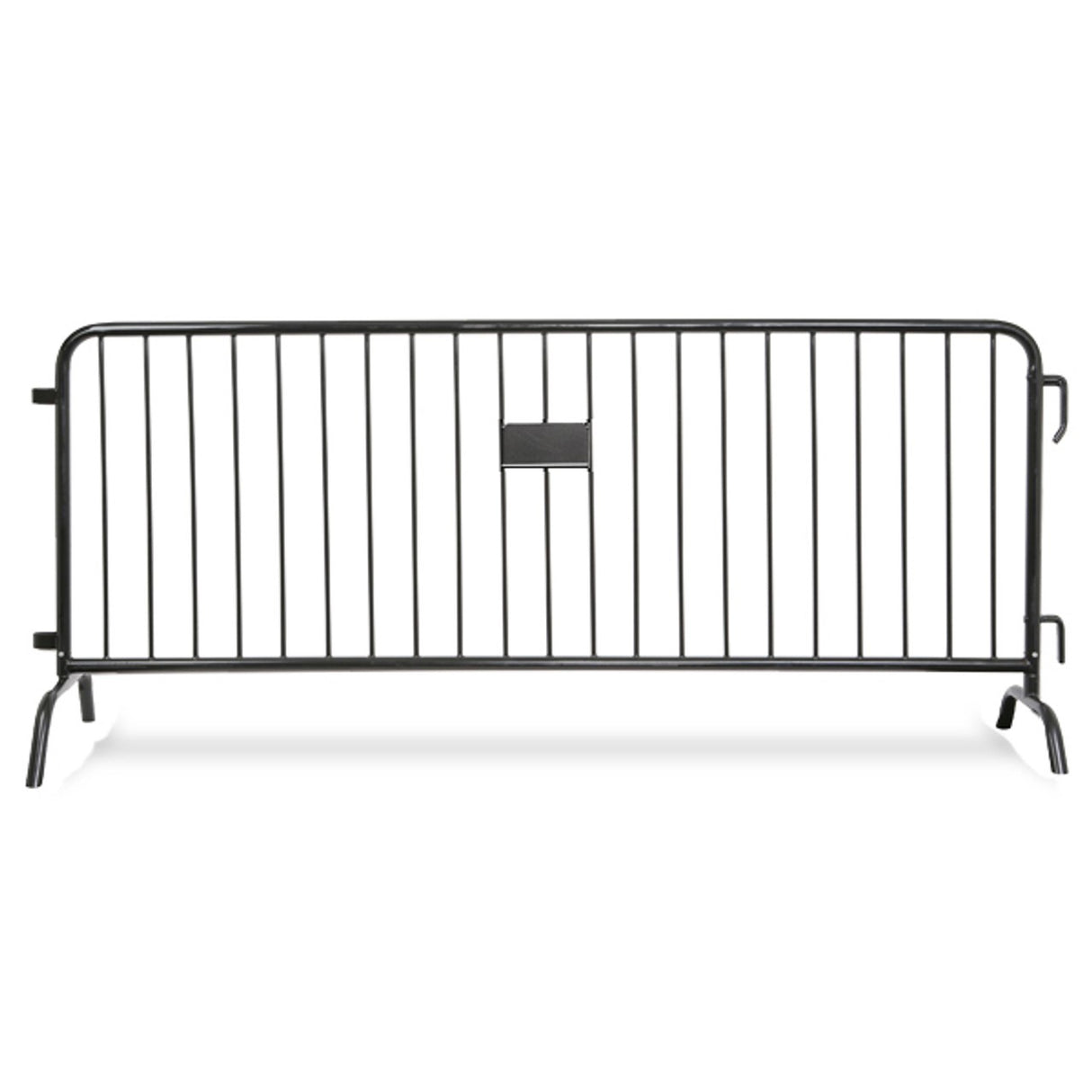 8.5 Foot Heavy Duty Steel Crowd Control Barricade - Black
