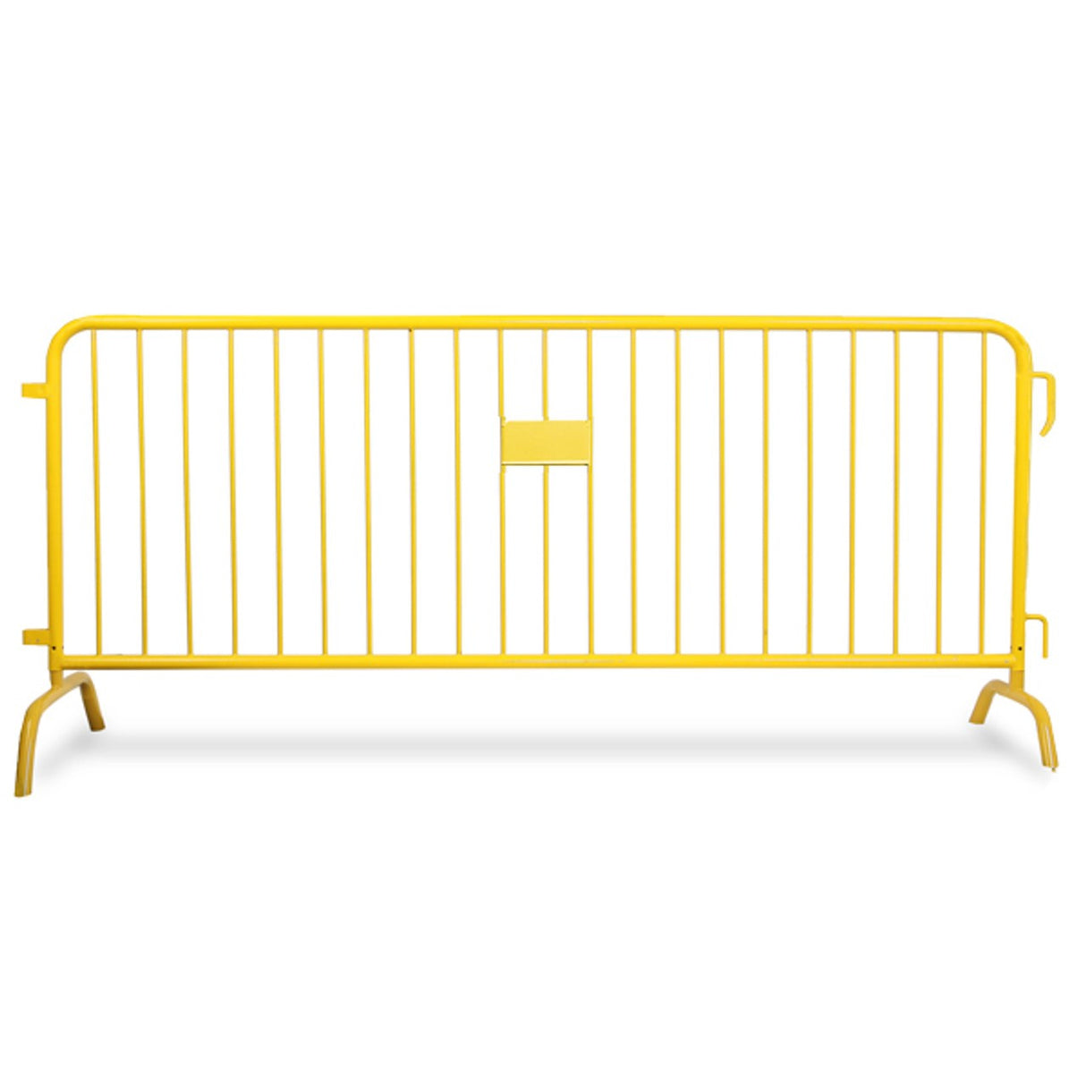 8.5 Foot Heavy Duty Steel Crowd Control Barricade - Yellow