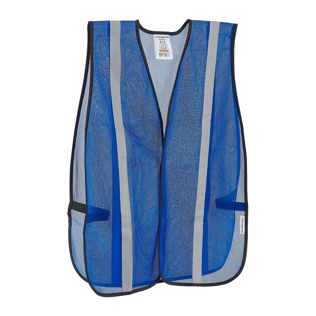 Hi-Vis Safety Vest, 1" Reflective Strips, Mesh