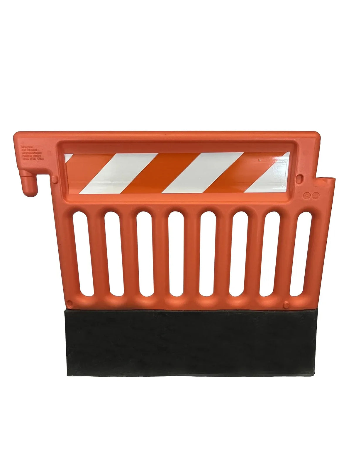 ADA-Compliant Pedestrian Barricade – 72" Interlocking Plastic Barrier with Reflective Sheeting