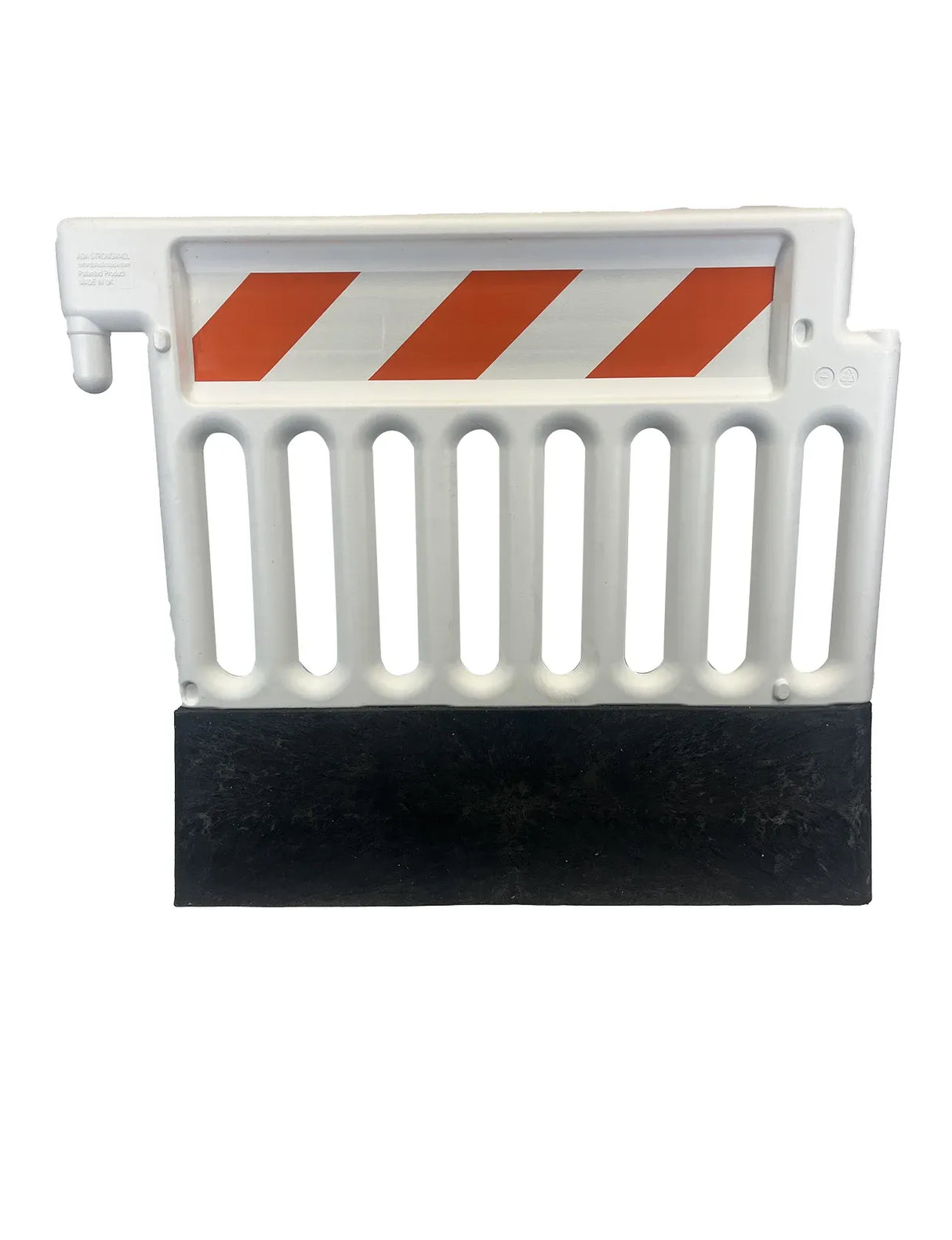 ADA-Compliant Pedestrian Barricade – 72" Interlocking Plastic Barrier with Reflective Sheeting
