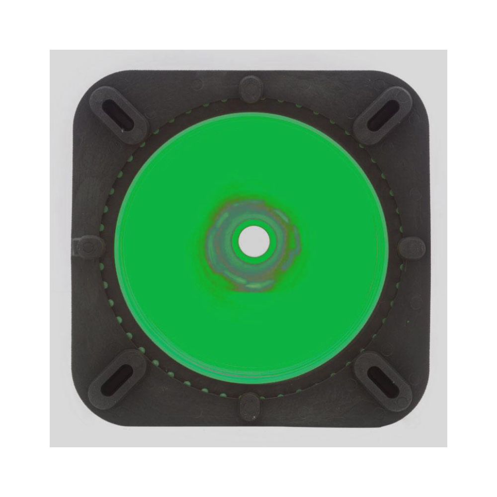28" Green Traffic Cone, 7 lb Black Base
