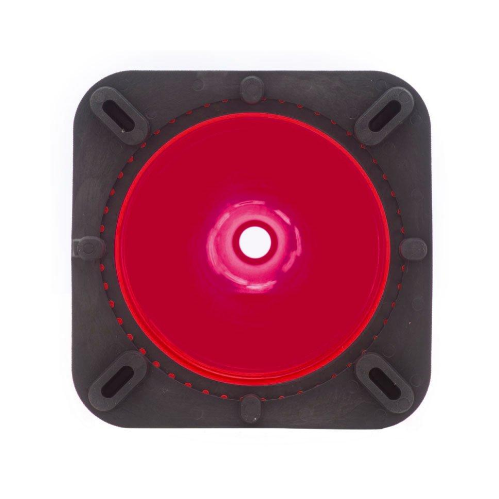 28" Red Traffic Cone, 7 lb Black Base