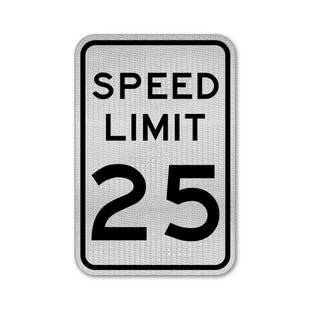Speed Limit 25 MPH Sign