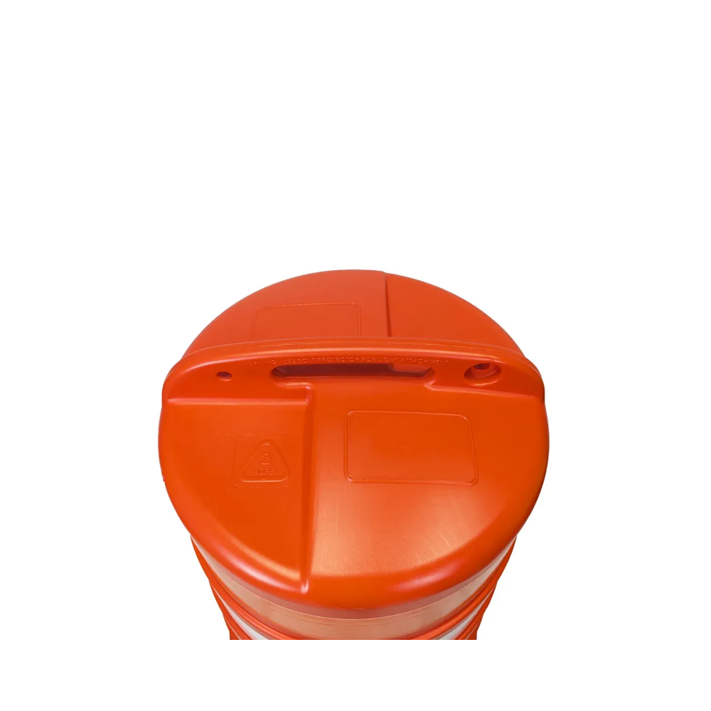 Commander Traffic Drum with Reflective Sheeting and Tire Ring Base