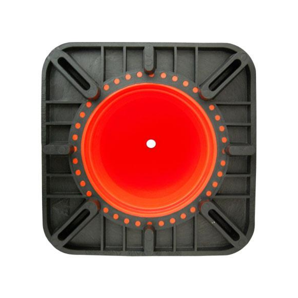 28" Slim Line Orange Traffic Cone, 5.5 lb/7 lb/10 lb Black Base