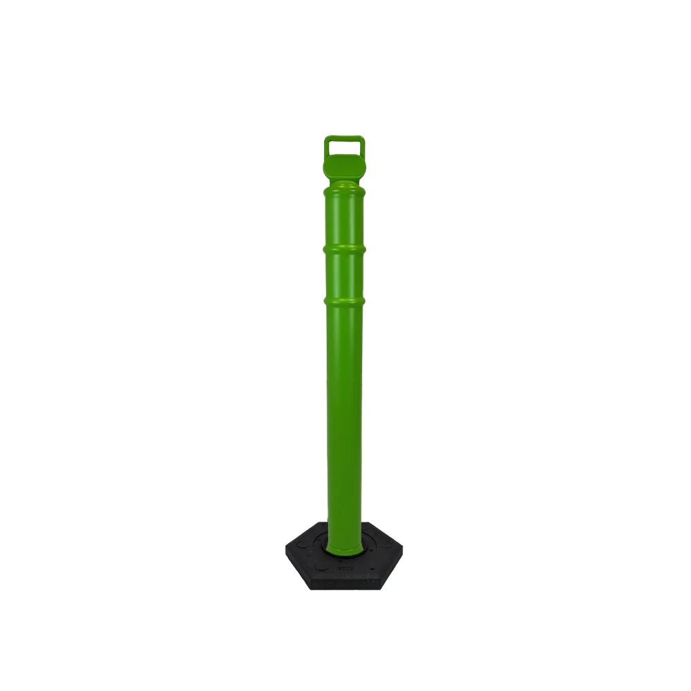 45" EZ Grab Delineator Tube with Recycled Rubber Base - No Reflective Collars