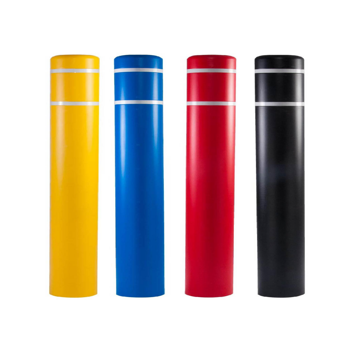 12 3/4-Inch x 60-Inch Bollard Cover with Reflective Stripes