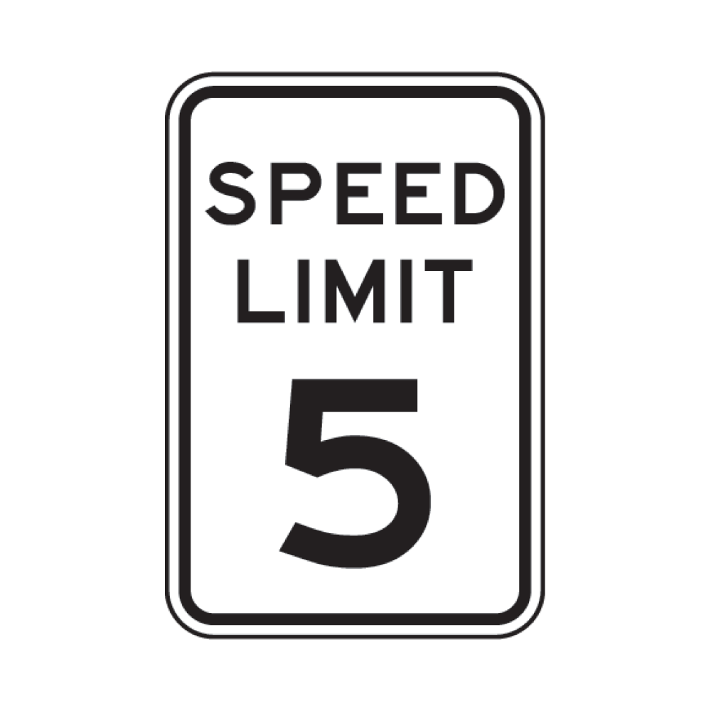 Speed Limit 5 MPH Sign