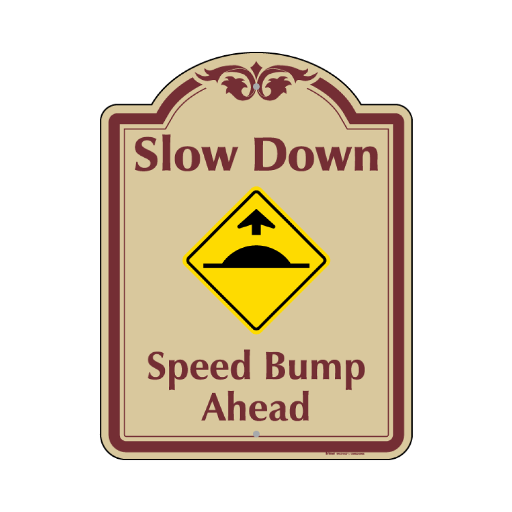 Speed Bump Ahead Sign