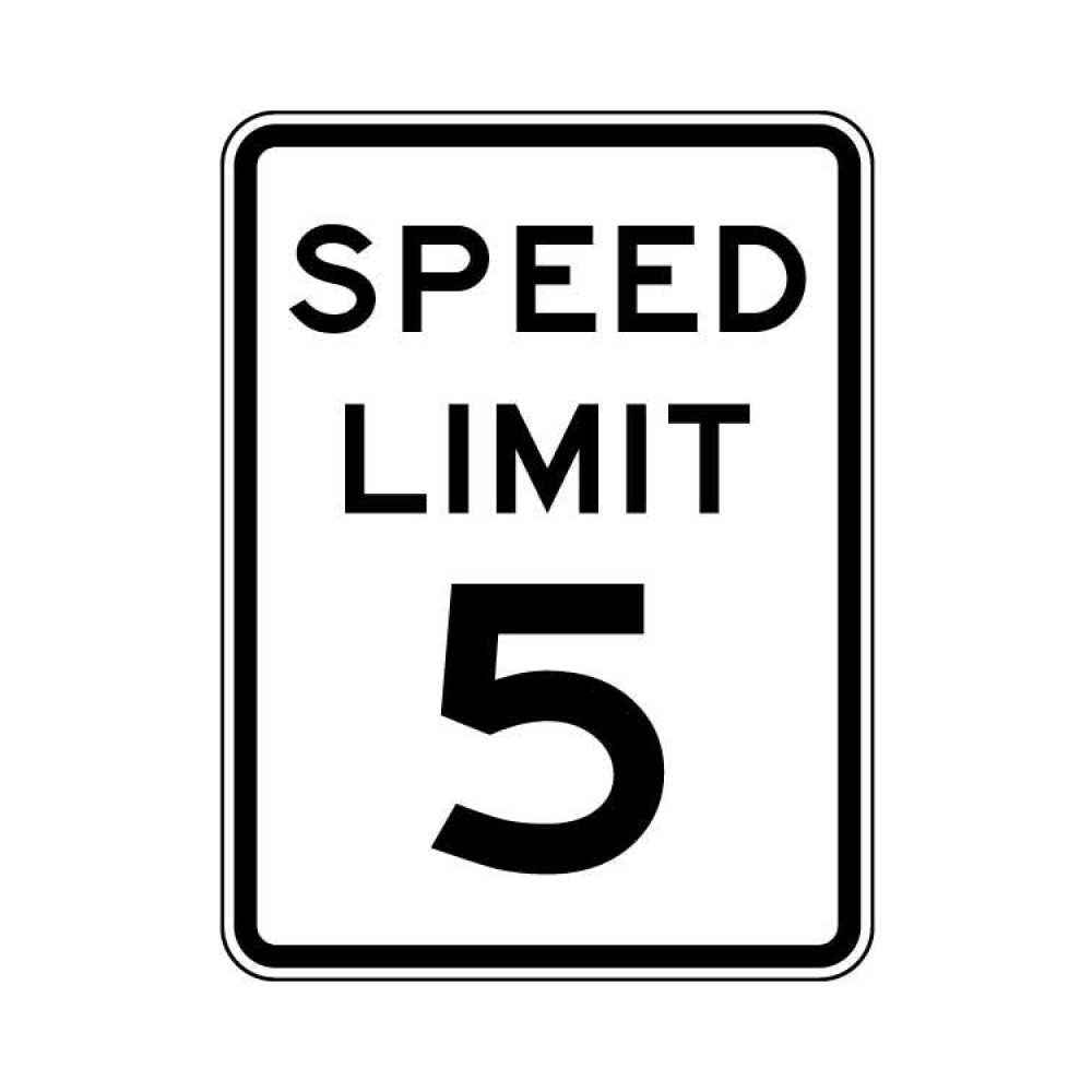 Speed Limit 5 MPH Sign