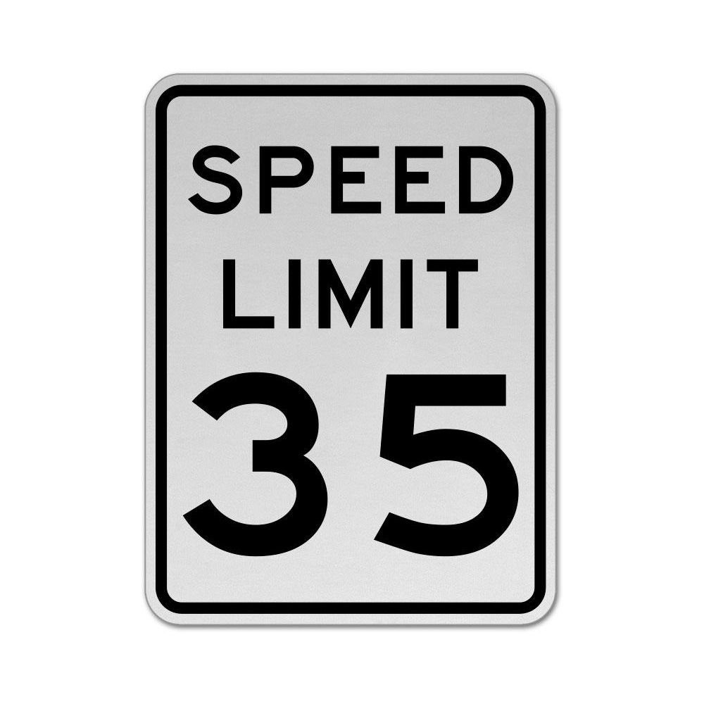 Speed Limit 35 MPH Sign