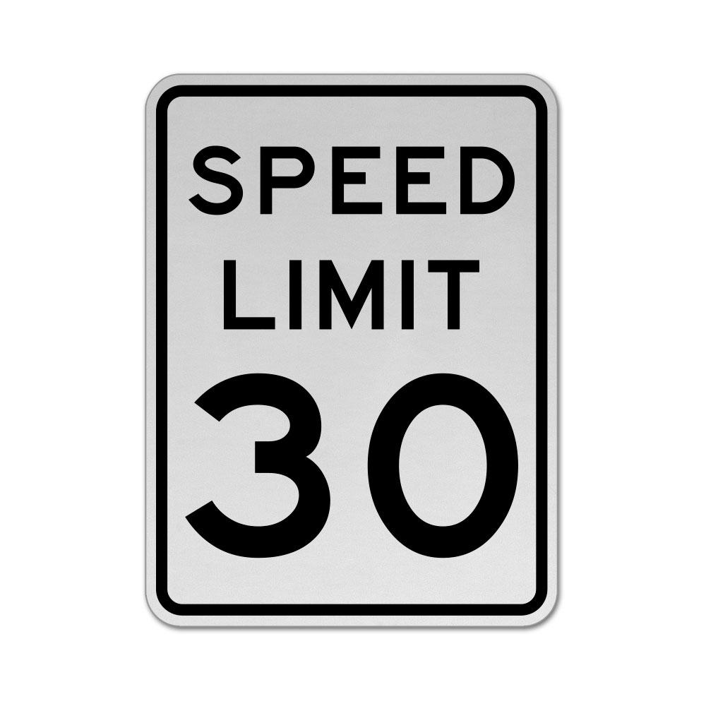 Speed Limit 30 MPH Sign