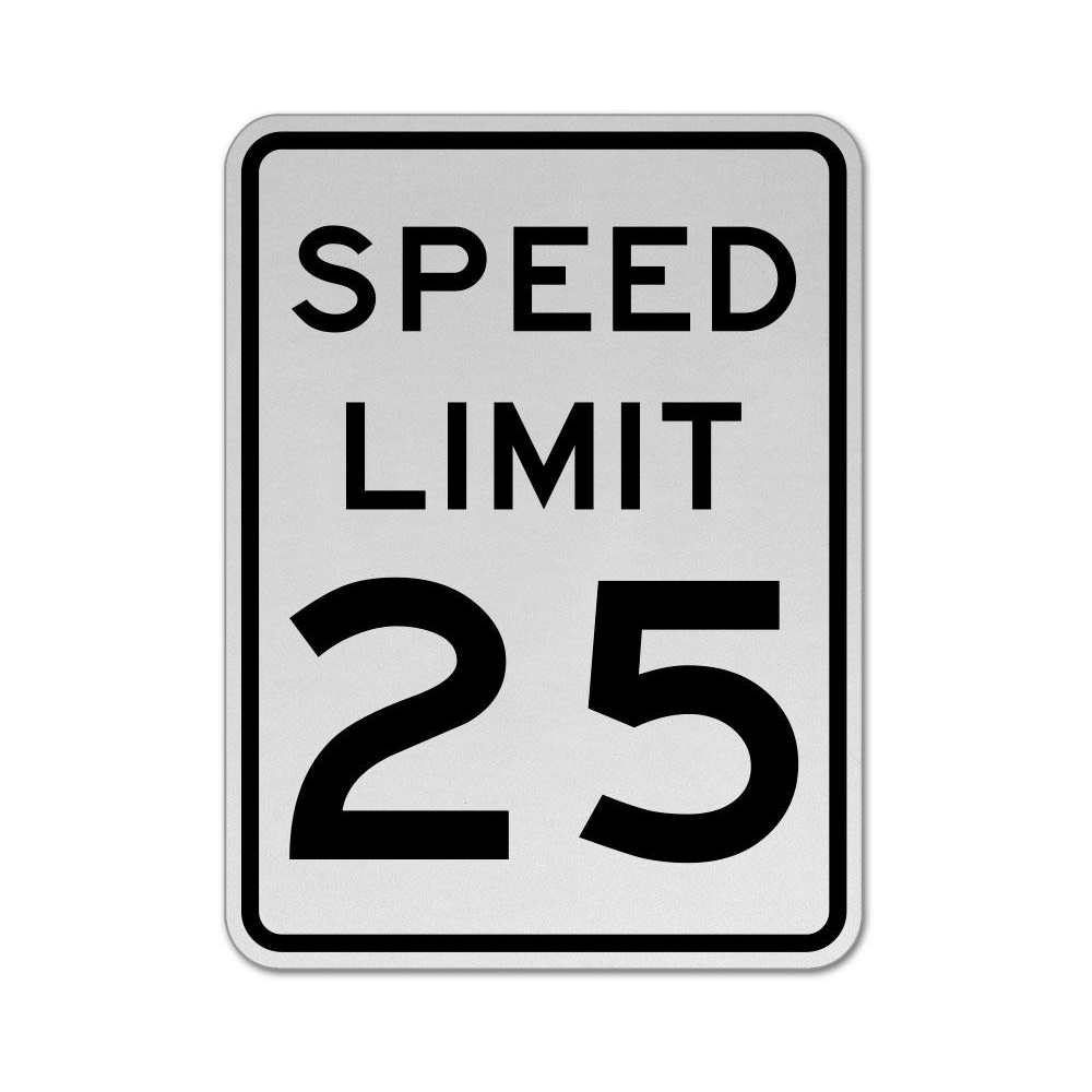 Speed Limit 25 MPH Sign