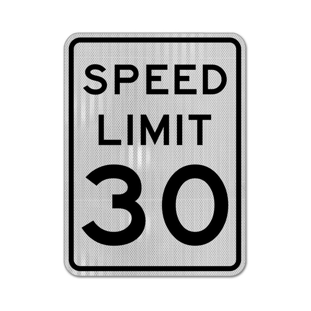 Speed Limit 30 MPH Sign