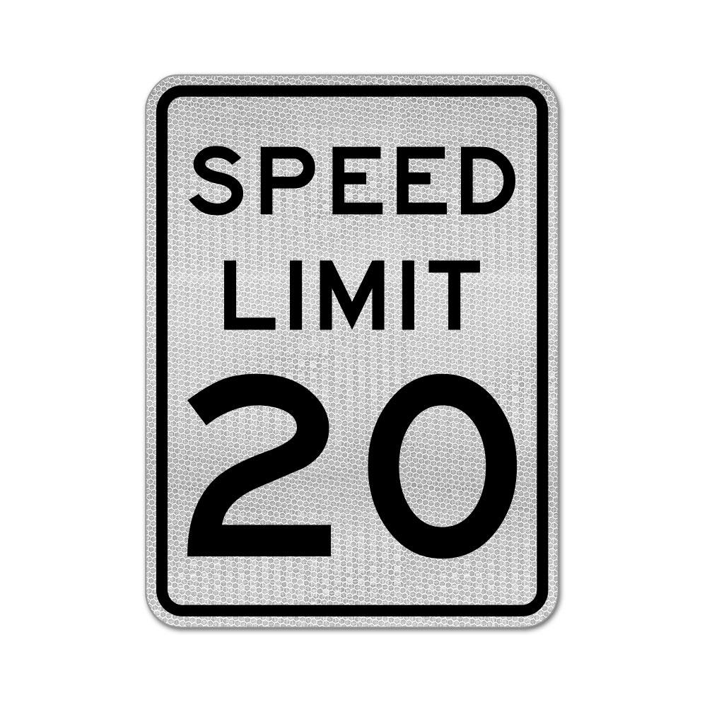 Speed Limit 20 MPH Sign