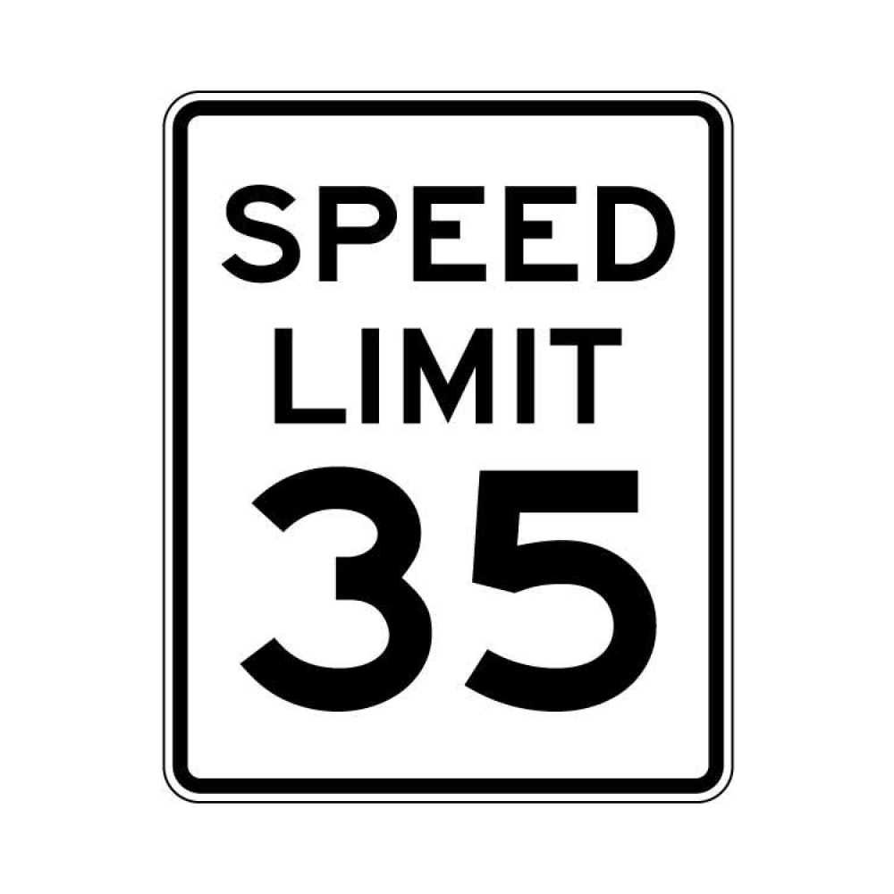 Speed Limit 35 MPH Sign