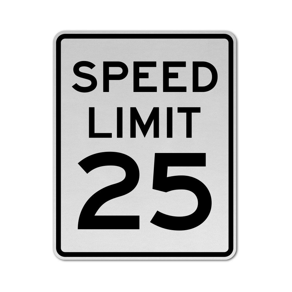 Speed Limit 25 MPH Sign