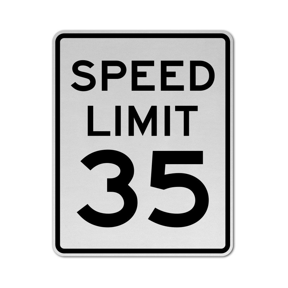 Speed Limit 35 MPH Sign