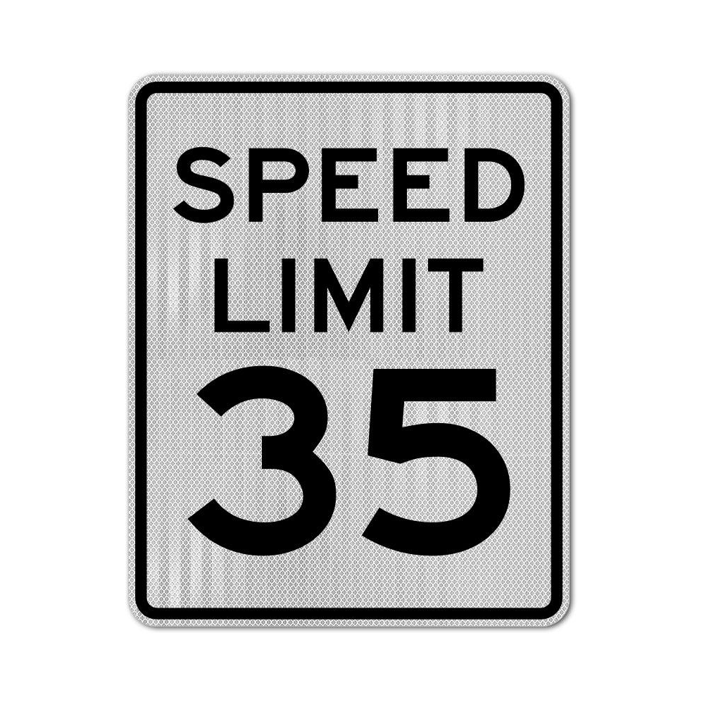 Speed Limit 35 MPH Sign