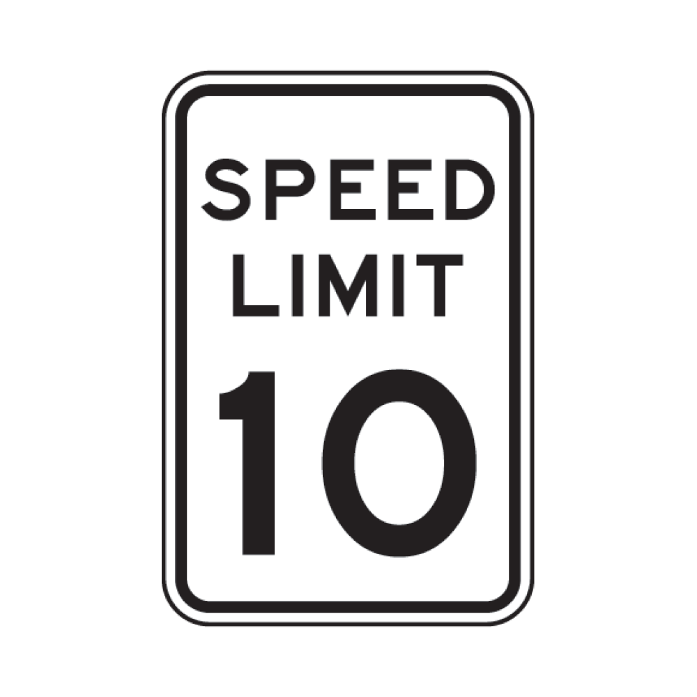Speed Limit 10 MPH Sign