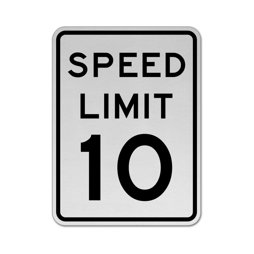Speed Limit 10 MPH Sign