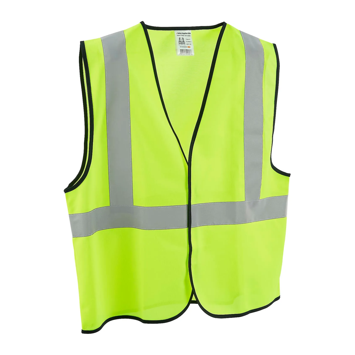 Class 2 Hi-Vis Safety Vest, Solid Polyester, Lime
