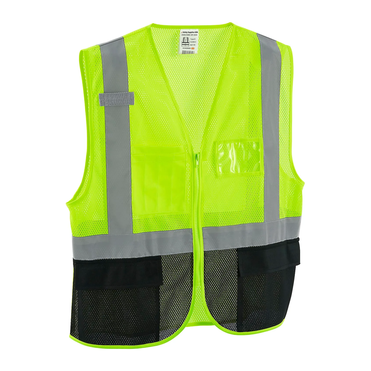 Class 2 Hi-Vis Safety Vest, 3 Pockets, Mesh