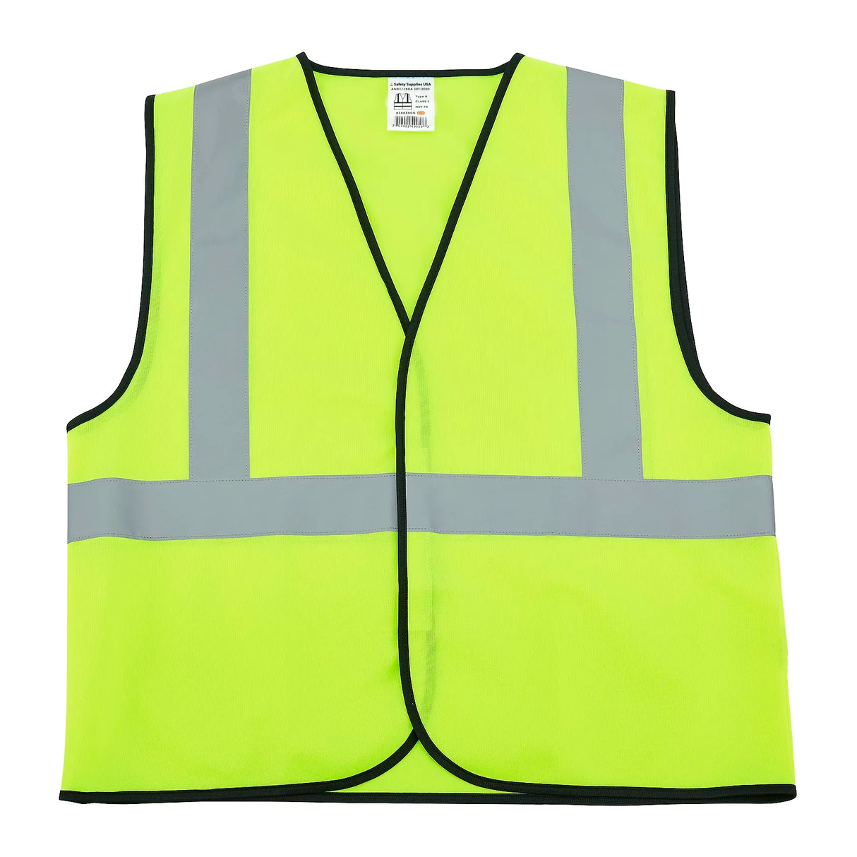 Class 2 Hi-Vis Safety Vest, Solid Polyester, Lime