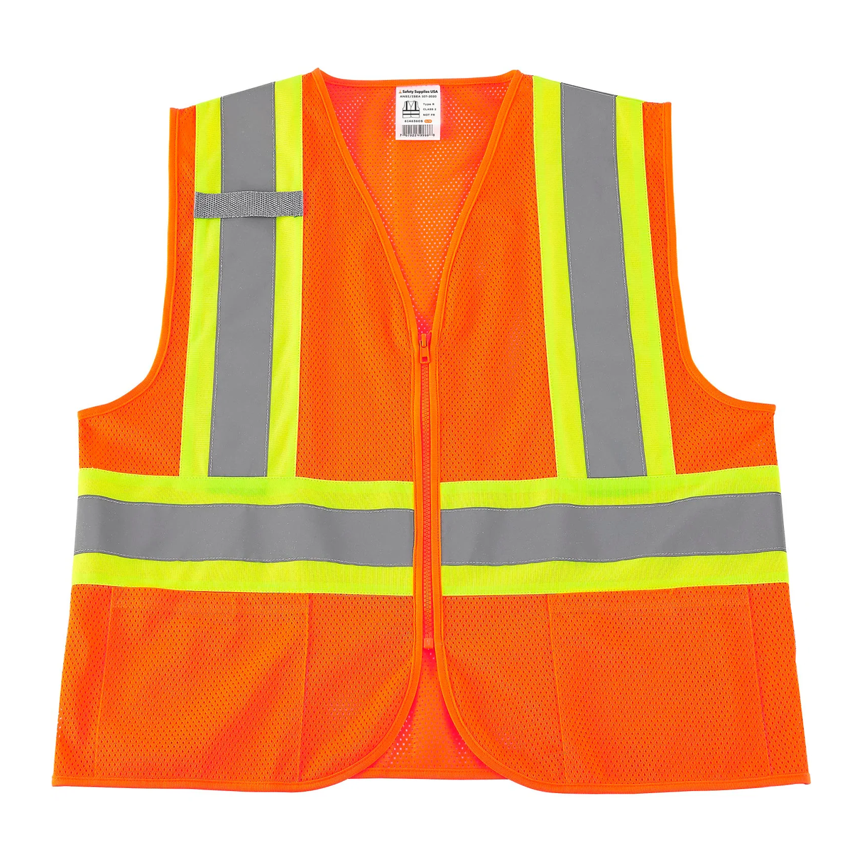 Class 2 Hi-Vis Safety Vest, 2 Pockets, Two-Tone, Mesh