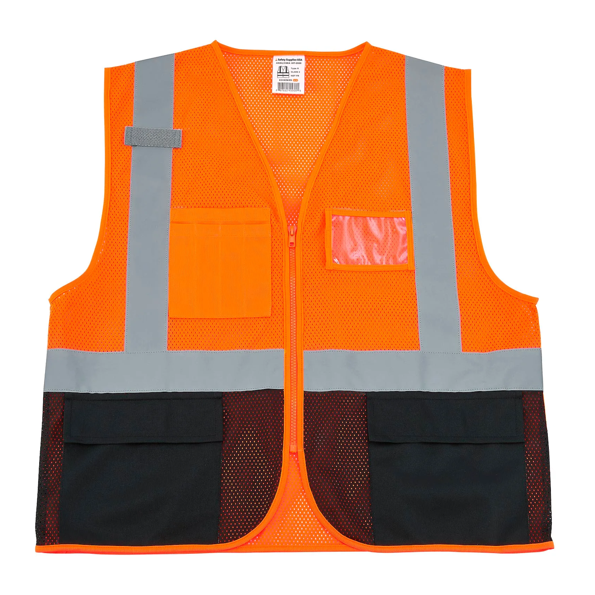 Class 2 Hi-Vis Safety Vest, 3 Pockets, Mesh