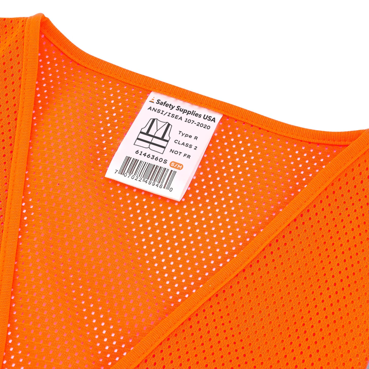 Class 2 Hi-Vis Safety Vest, 2 Pockets, Mesh