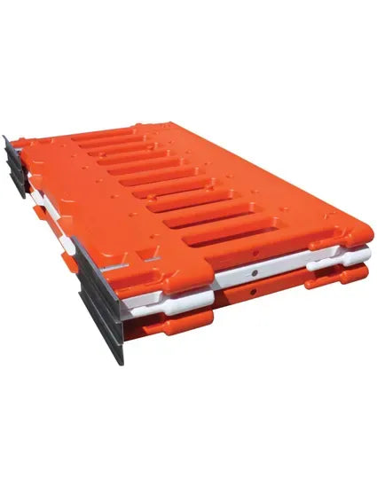 Plastic Pedestrian Barrier – Interlocking Crowd Control Wall, 6.5 Ft Length, High-Visibility