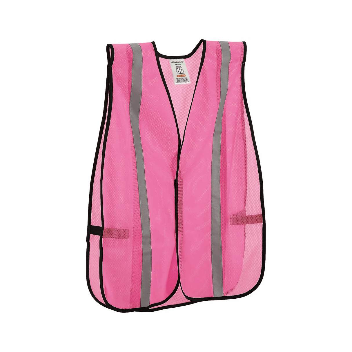 Hi-Vis Safety Vest, 1" Reflective Strips, Mesh