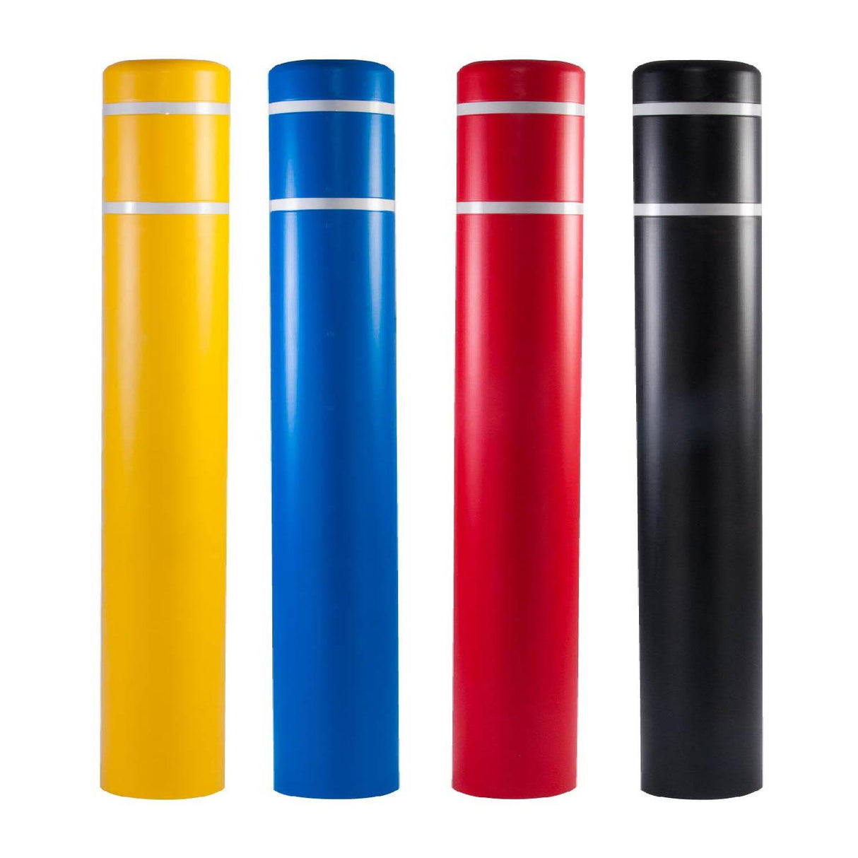 10 7/8-Inch x 60-Inch Bollard Cover with Reflective Stripes