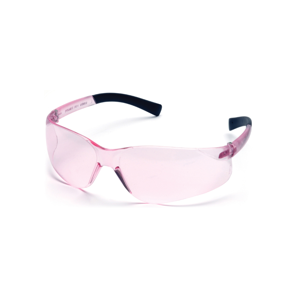 Pyramex S2517SN Pink Lens Safety Glasses for Small Faces – Wraparound Mini Protective Eyewear
