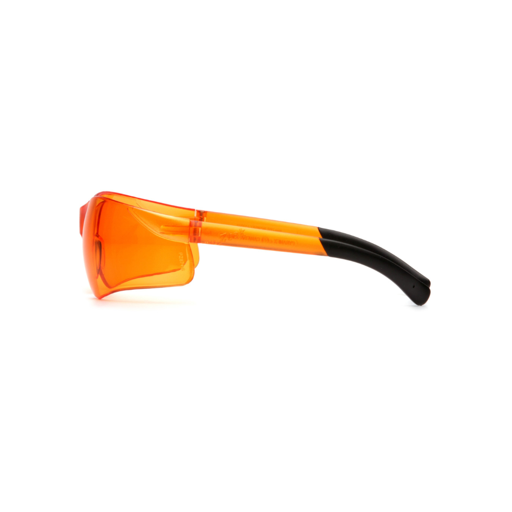 Pyramex S2540S Orange Lens Safety Glasses – Wraparound Protective Eyewear for Bright Light & Eye Safety