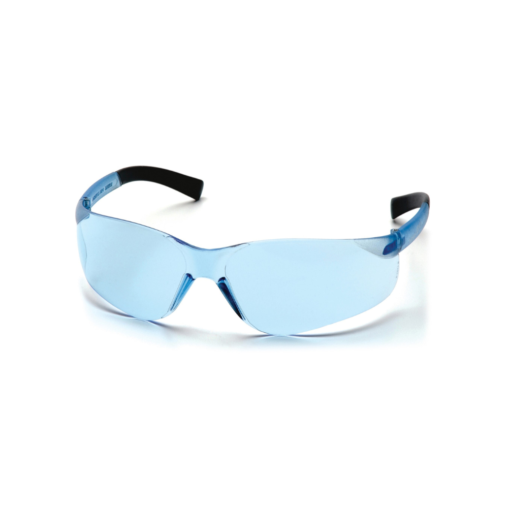 Pyramex S2560SN Infinity Blue Lens Mini Safety Glasses for Small Faces – Wraparound Lightweight Protective Eyewear
