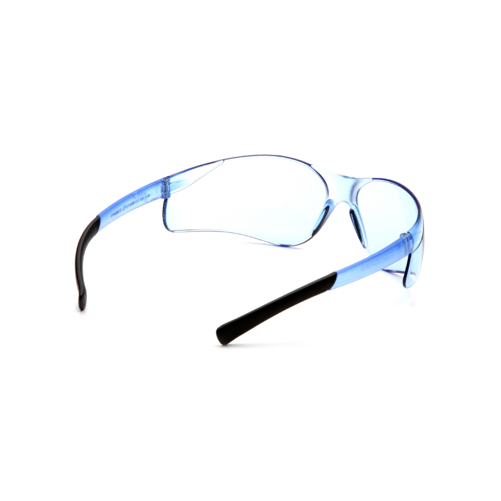 Pyramex S2560SN Infinity Blue Lens Mini Safety Glasses for Small Faces – Wraparound Lightweight Protective Eyewear