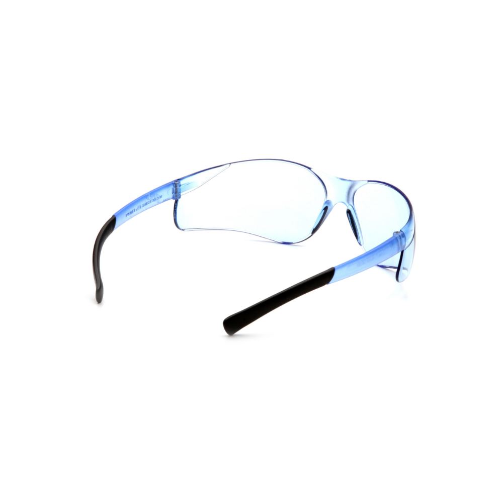 Pyramex S2560S Infinity Blue Lens Safety Glasses – Wraparound Protective Eyewear for Eye Safety & Glare Control