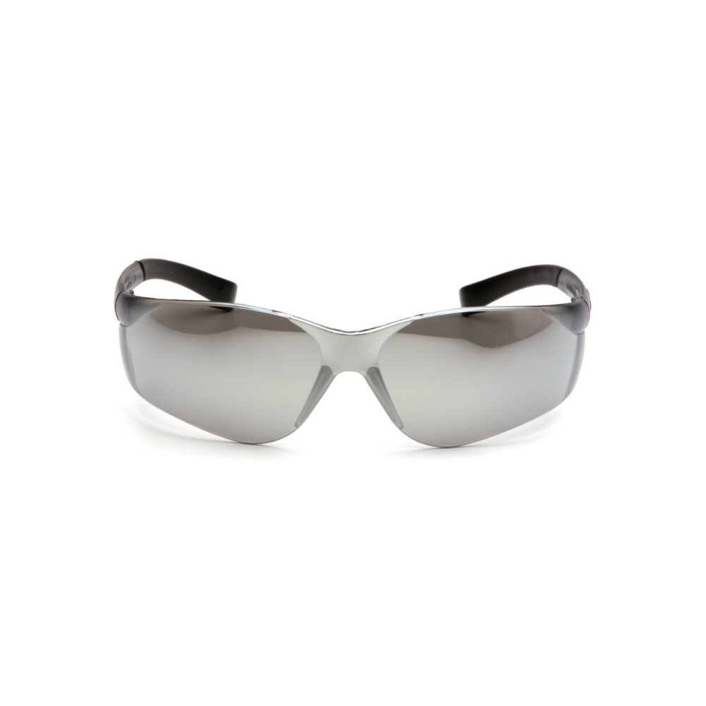 Pyramex S2570S Silver Mirror Lens Safety Glasses – Wraparound Protective Eyewear for Glare Reduction & Eye Protection