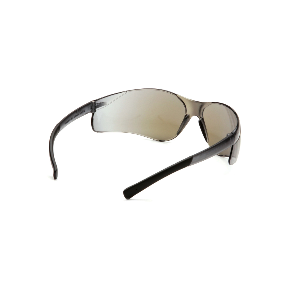 Pyramex S2575SN Blue Mirror Lens Mini Safety Glasses for Small Faces – Wraparound Compact Protective Eyewear